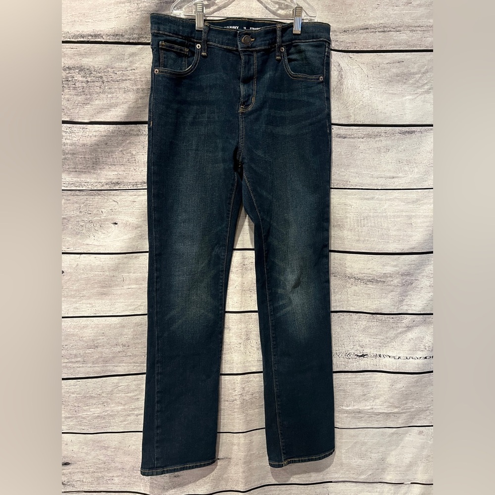 Old Navy Boys Size 16 Dark Wash Straight Jeans